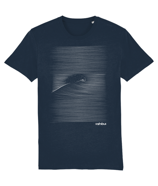 Shibui Wave Sketch T-Shirt Navy