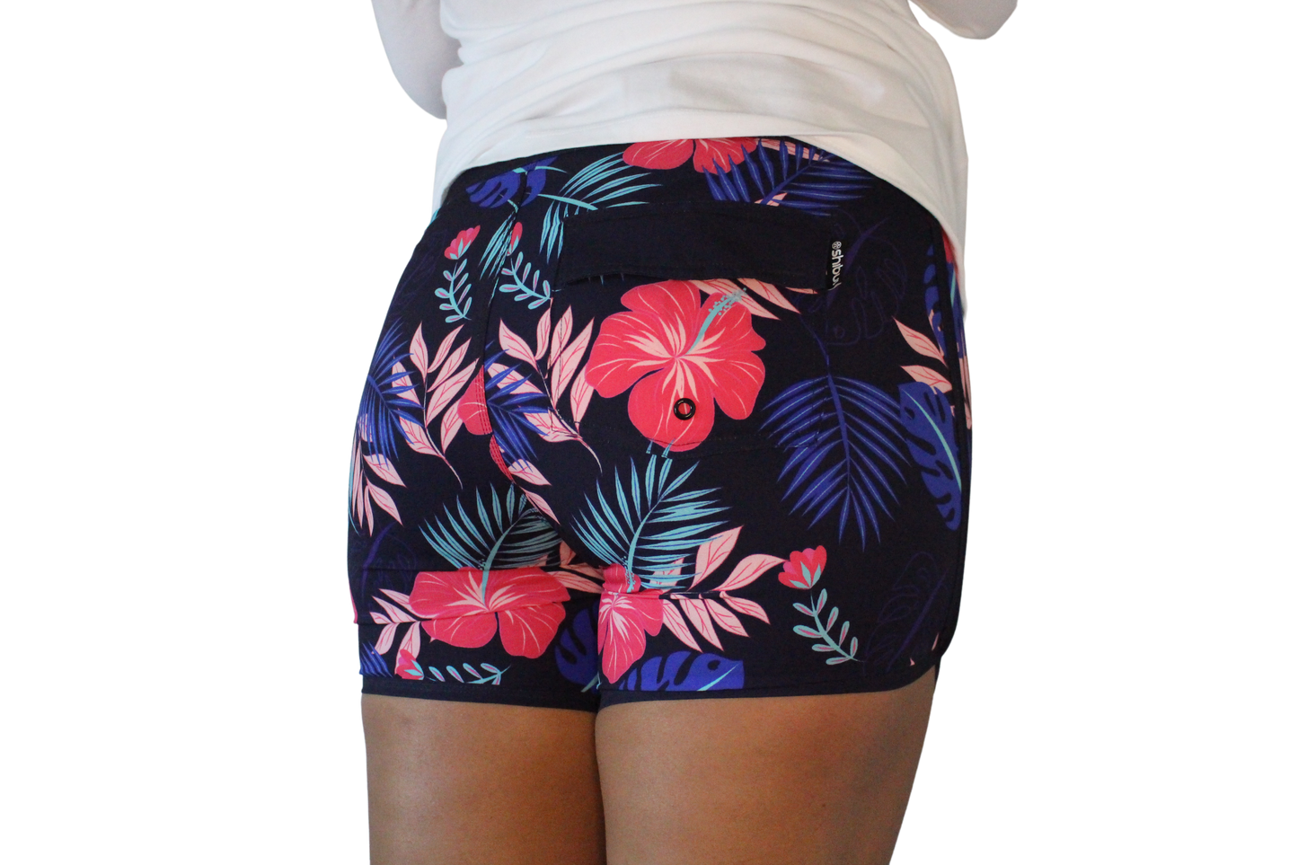 Womens Board Shorts - Flowers